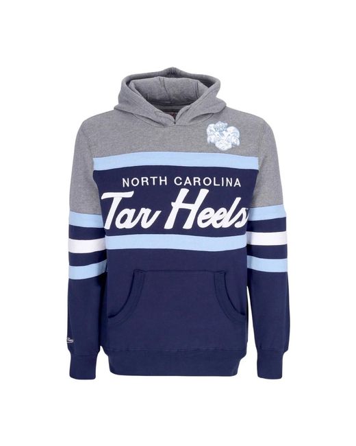 Mitchell & Ness Hoodies & Sweatvesten ,Blauw ,Katoen North Carolina Tar Heels Hoodie in het Blue voor heren