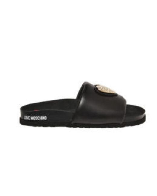 Love Moschino Black Sliders