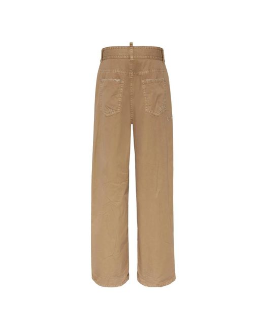 Wide Trousers DSquared² en coloris Natural