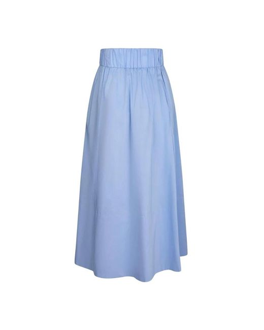 Neo Noir Midi Skirts in het Blue