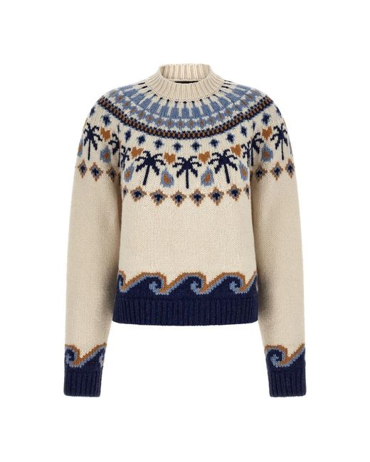 Alanui Sweet Winter Sweater in het Blue