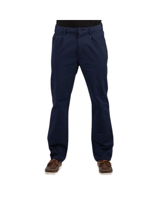 Straight Trousers Brooksfield de hombre de color Blue