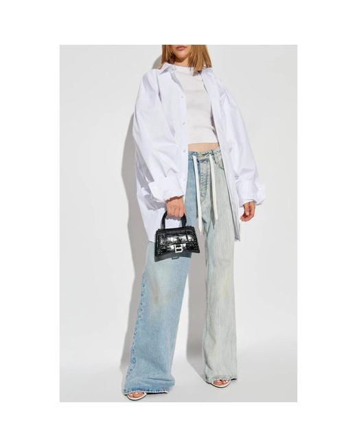 Balenciaga Wide Jeans in het Blue