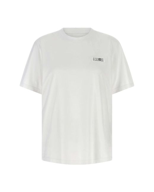 MM6 by Maison Margiela White T-Shirts
