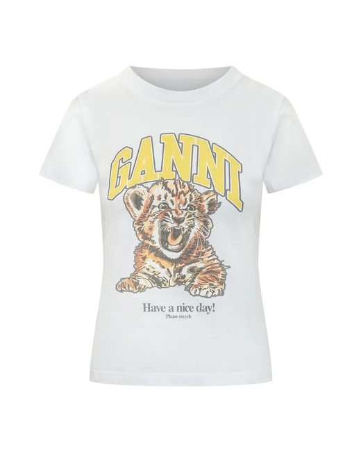 Ganni White T-Shirts