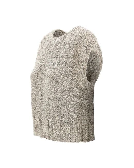 Kangra Gray Round-Neck Knitwear