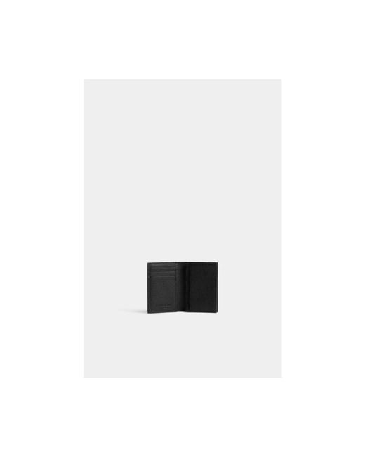 DSquared² Textured Leather Wallet in het Black voor heren