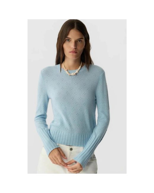 Guest In Residence Blue Round-Neck Knitwear