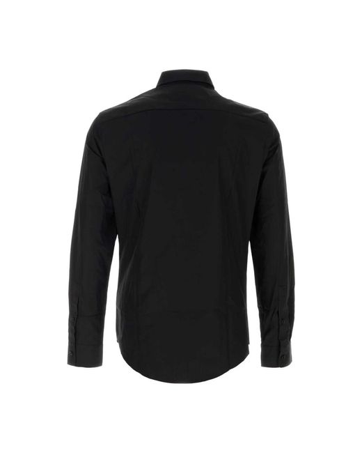 Burberry Black Cotton Poplin Shirt for men