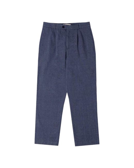 Kestin Blue Straight Trousers for men