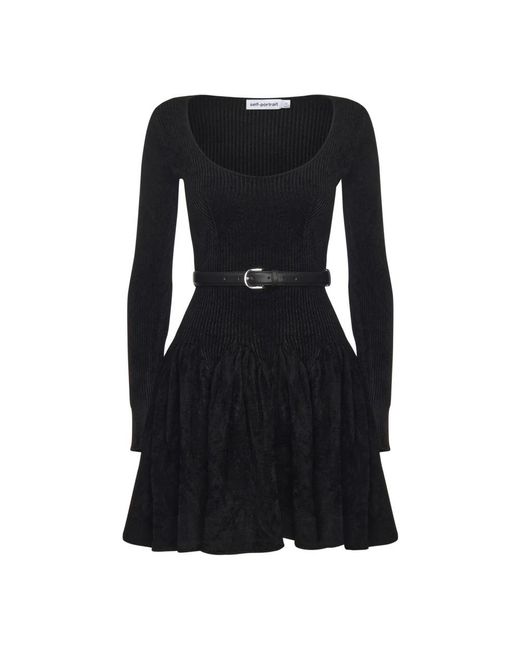 Short Dresses di Self-Portrait in Black