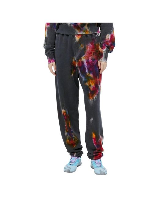 Aries Broeken ,Grijs ,Katoen Track Pants Met Grafisch Motief in het Red