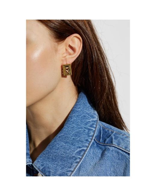 DSquared² D2 Statement Oorbellen in het Metallic