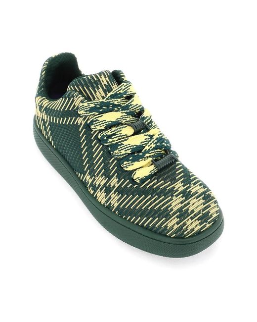 Burberry Sneakers mit check-muster und stacheldraht-schnürsenkeln in Green für Herren