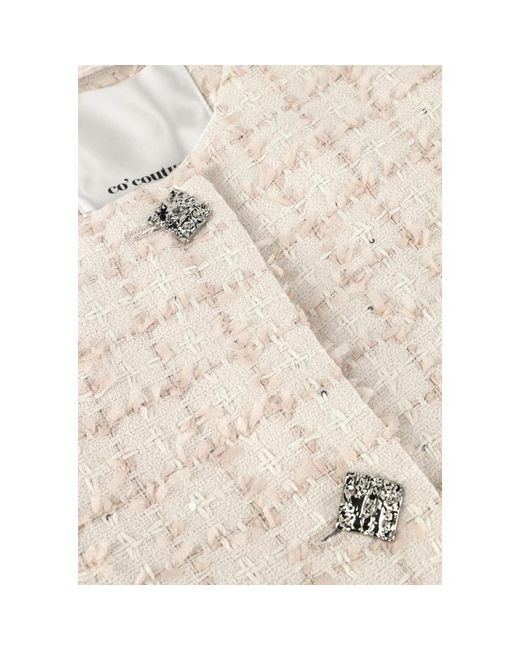 co'couture Jassen ,Aila Boucle Jas in het Natural
