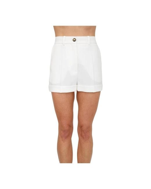 Elisabetta Franchi White Short Shorts