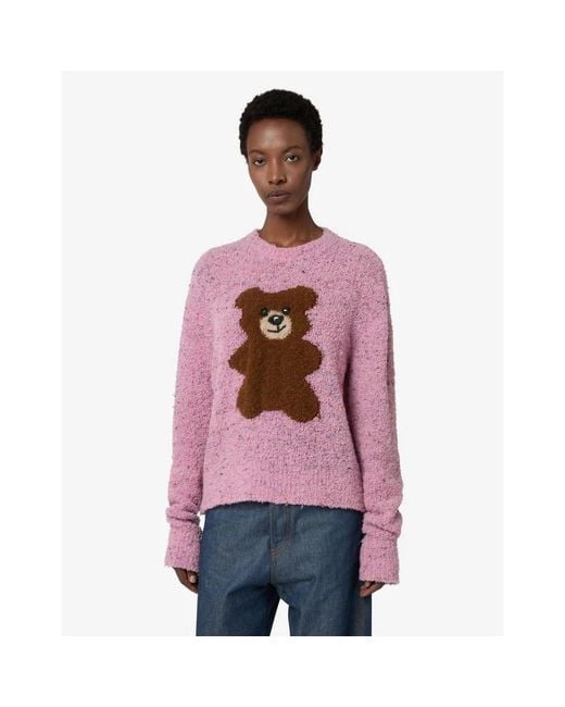Moschino Pink Round-Neck Knitwear