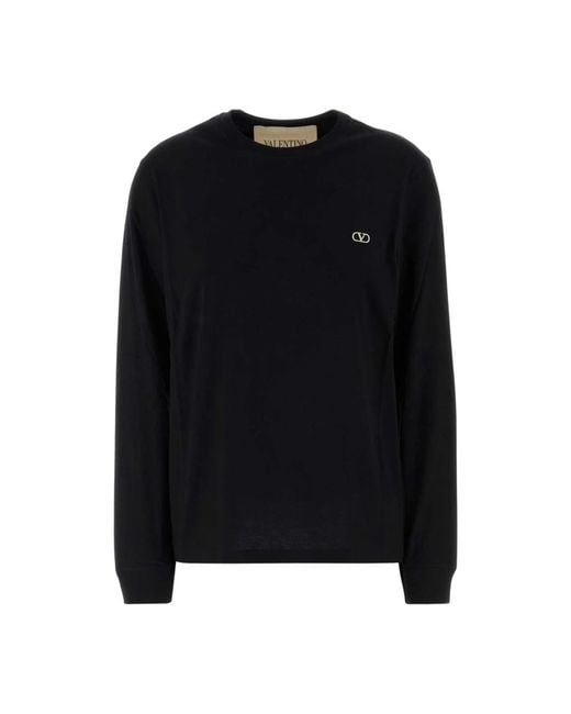 Valentino Garavani Black Long Sleeve T-Shirts