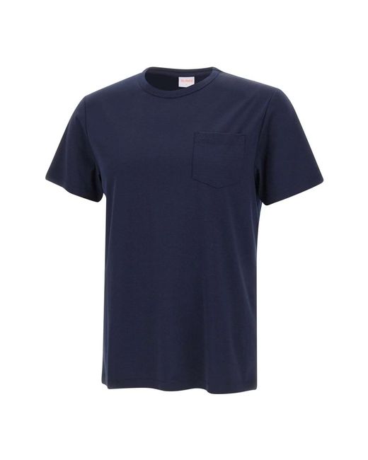 Sun 68 Solid Luxury T-Shirt in het Blue voor heren