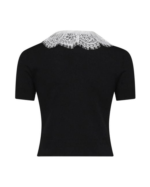 Self-Portrait Black Polo Shirts
