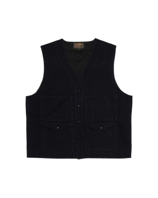 Filson Black Vests for men