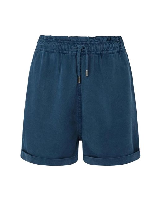 Shorts blu con lacci per donne di Pepe Jeans in Blue