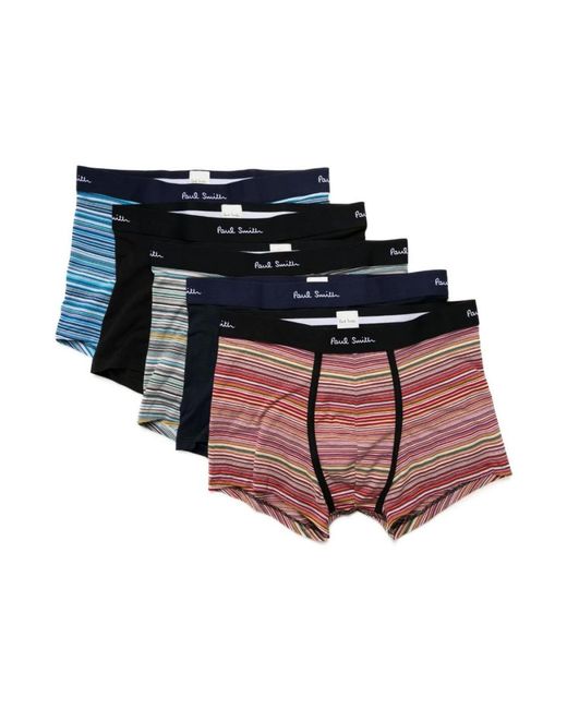 Paul Smith Ondergoed ,Veelkleurig ,Katoen Gestreept Katoenen Ondergoed Met Logo Tailleband in het Multicolor voor heren