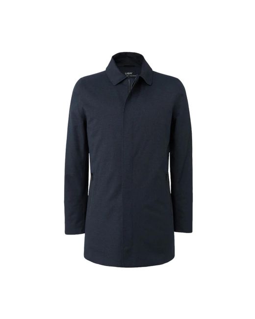 UBR Blue Single-Breasted Coats for men