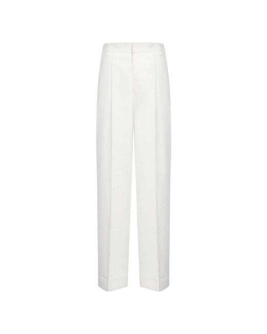 Dondup White Wide Trousers