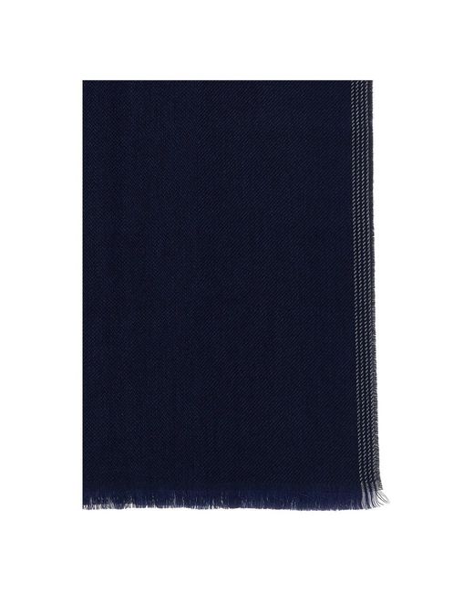 Brunello Cucinelli Blue Winter Scarves for men