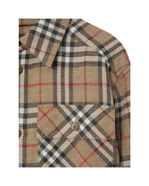 Casual Shirts di Burberry in Natural da Uomo