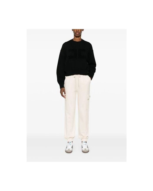 Elisabetta Franchi Black Bestickter cropped sweatshirt
