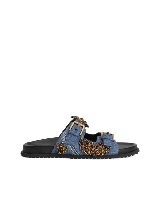 Dolce & Gabbana Blue Sliders