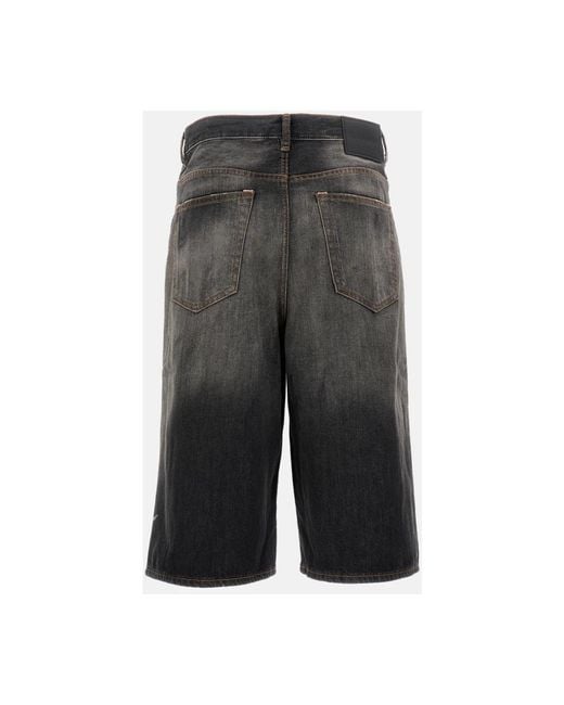 Acne Gray Denim Shorts for men