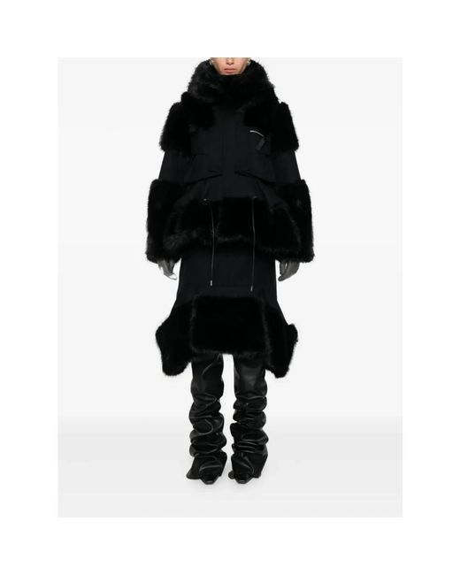 Sacai Black Winter Jackets