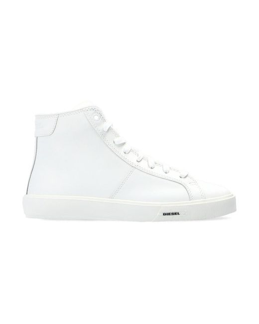 DIESEL Leer S-mydori High-top Schoenen in het Wit - Lyst