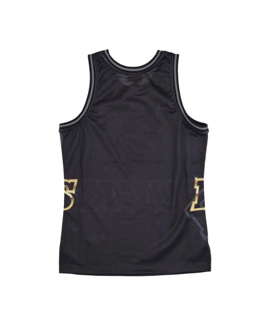 Mitchell & Ness Fitness ,Veelkleurig ,Polyester Milwaukee Bucks Basketball Tank Top in het Black voor heren