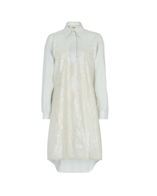 Fendi Blue Shirt Dresses