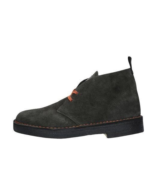Clarks Black Lace-Up Boots for men
