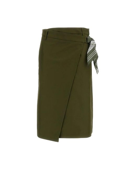 True Royal Green Midi Skirts