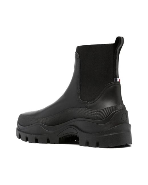 Moncler Black Chelsea Boots for men