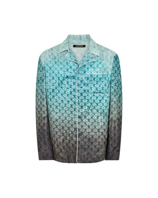 Roberto Cavalli Green Casual Shirts for men