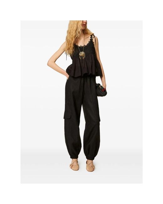 Twinset Black Wide Trousers