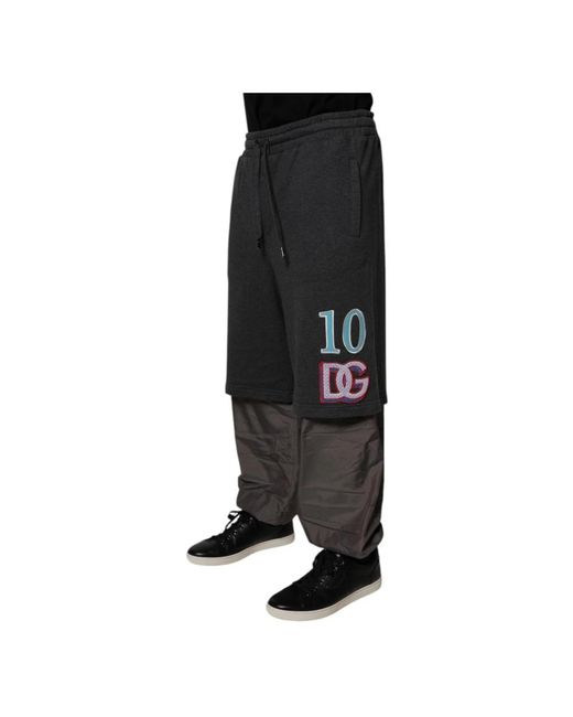 Dolce & Gabbana Black Wide Trousers for men