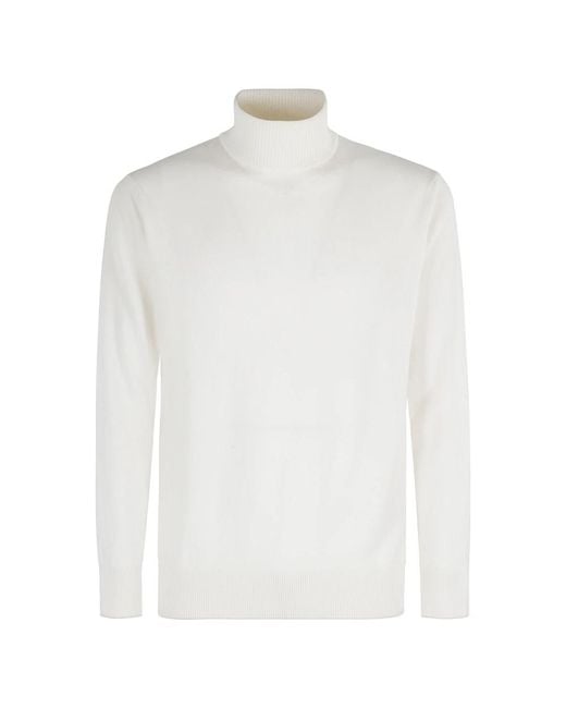 Eleventy White Turtlenecks for men