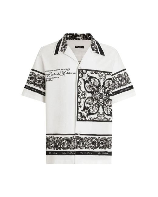 Dolce & Gabbana Casual Baumwollhemd Mit Einzigartigem Design in Metallic für Herren