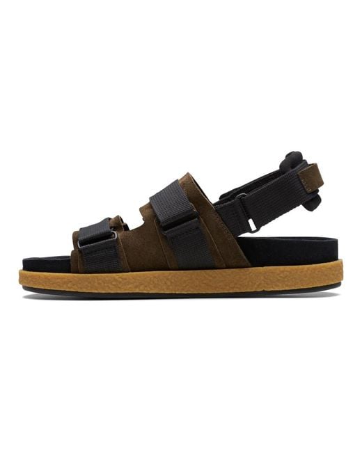 Clarks Brown Flat Sandals for men