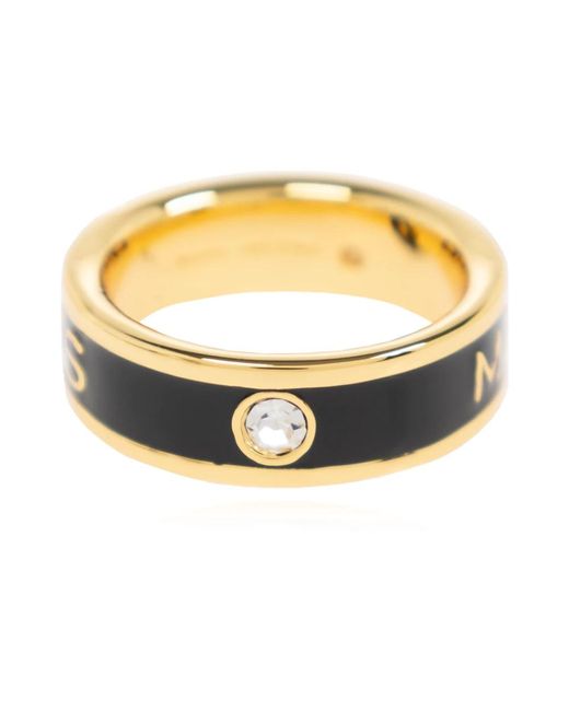 Marc Jacobs Ring Met Logo in het Metallic