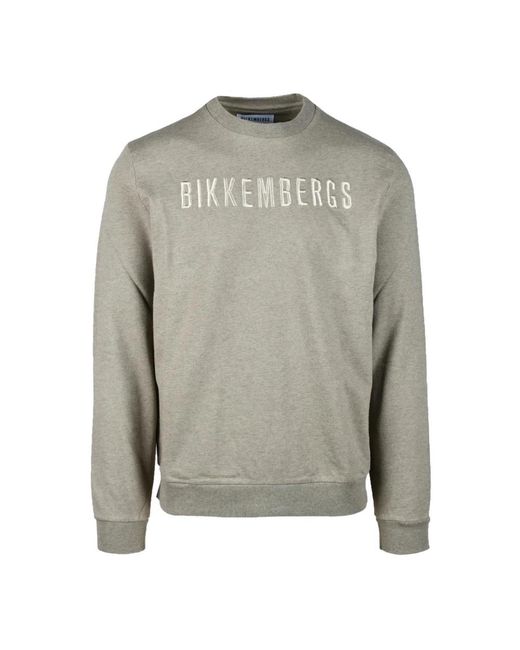 Bikkembergs Baumwollstrickpullover in Gray für Herren
