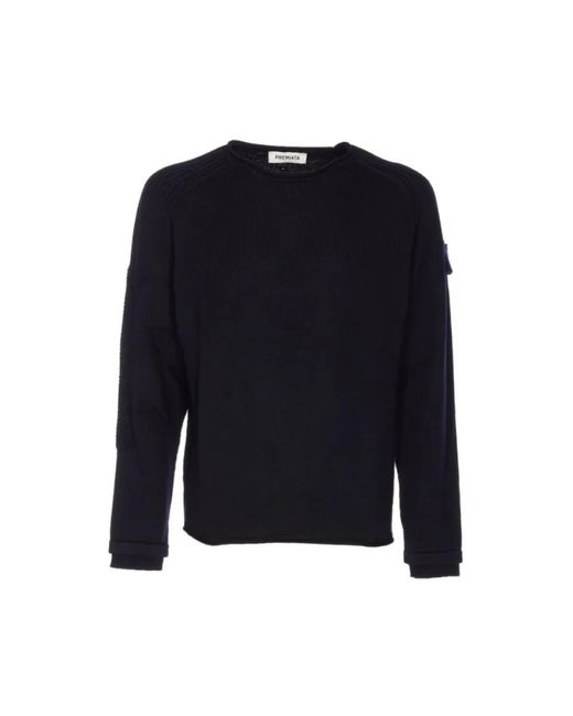Premiata Blue Round-Neck Knitwear for men